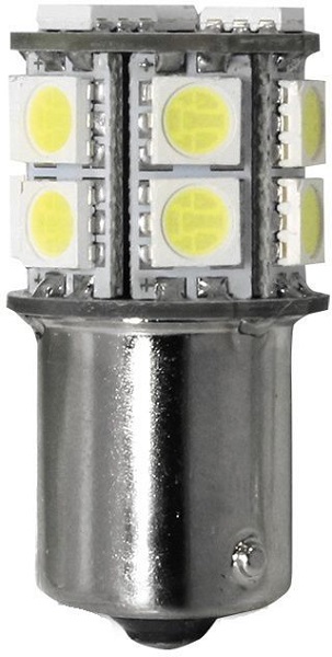 Лампа светодиодная Маяк 12T25\OR\15SMD\2BL\BUT ULTRA с индикатором P21W 12В, 2шт