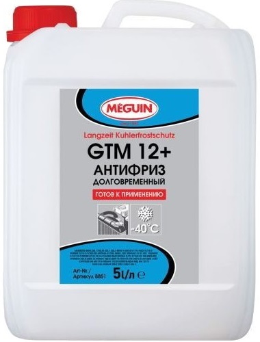 Жидкость охлаждающая Meguin 48001 langzeit kuhlerfrostschutz gtm 12+, красная, 5л