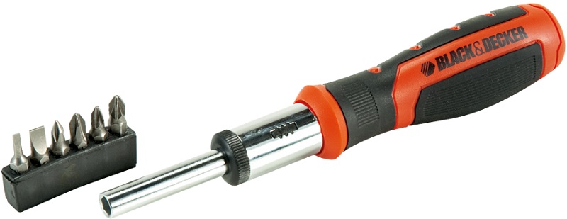 Отвёртка с 6 вставками BLACK&DECKER BDHT0-62129, 100 мм