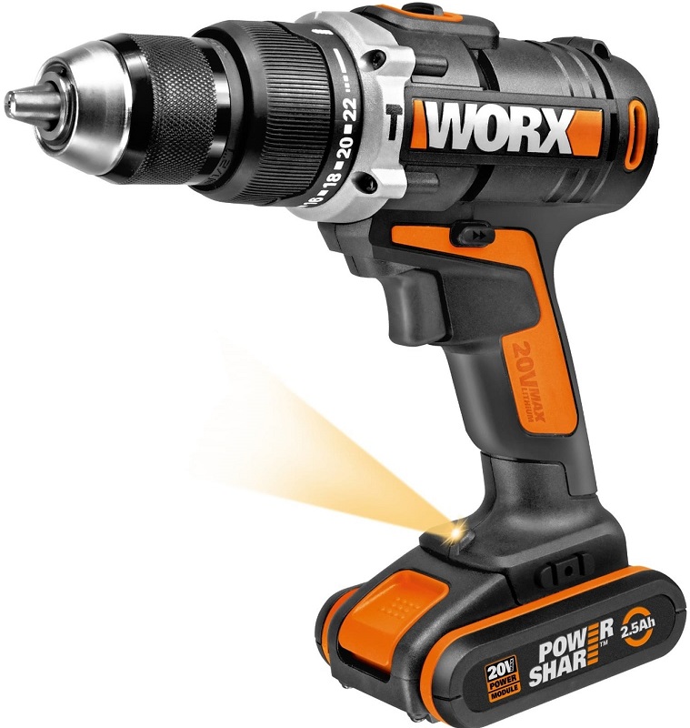 Аккумуляторная ударная дрель-шуруповерт WORX WX372