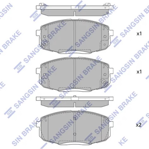 Колодки тормозные дисковые передние HYUNDAI CRETA 2017 Hi-Q - SANGSIN BRAKE SP4098