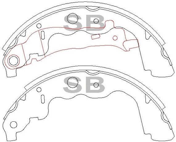 Колодки тормозные барабанные задние RENAULT Logan, LADA LARGUS Hi-Q - SANGSIN BRAKE SA191