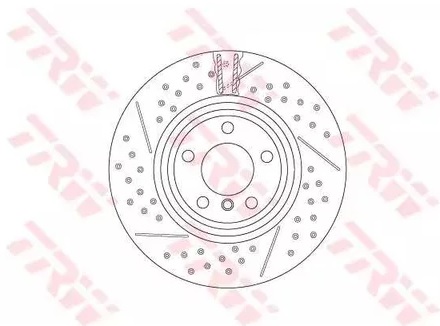Диск тормозной передний BMW 1, 2, 3, 4 TRW DF 6606S, D=345 мм