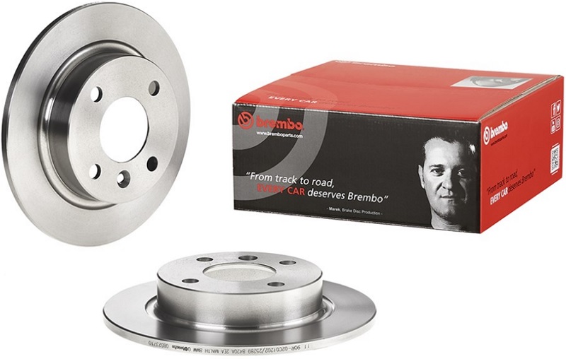 Диск тормозной задний Volvo 440, 460, 480 Brembo 08.5237.10, D=228 мм