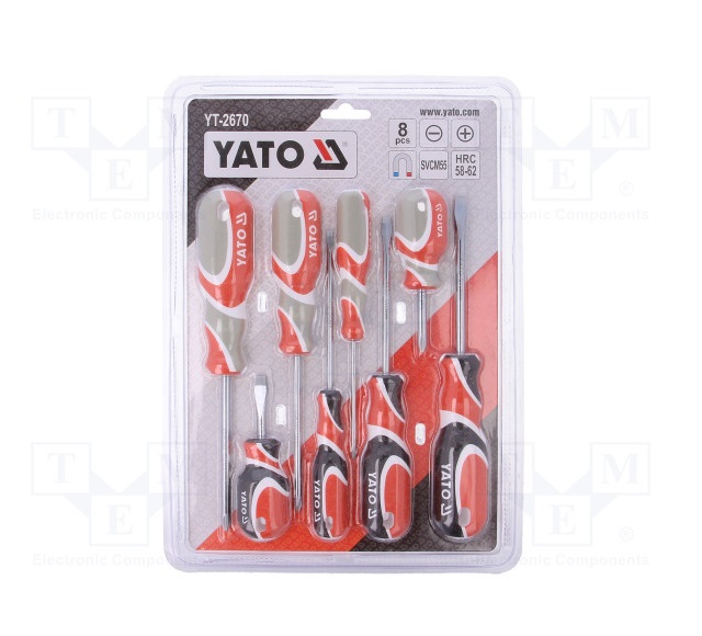 Набор отверток YATO YT2670 (8 пр)