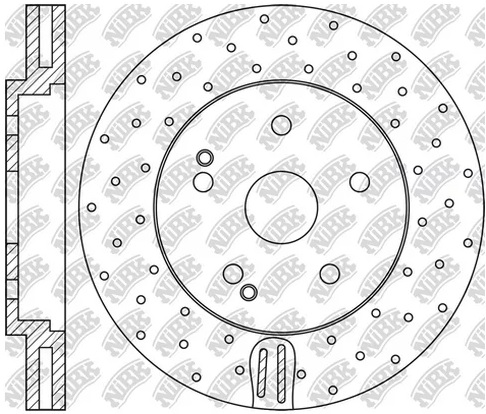 Диск тормозной передний MERCEDES GL-CLASS NiBK RN1702DSET, D=375 мм