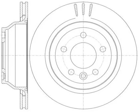 Диск тормозной задний VW Multivan, Touareg, Transporter Remsa 61160.10, D=314 мм