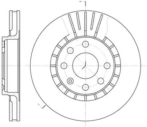 Диск тормозной передний Opel Astra, Ascona, Kadett Remsa 6178.10, D=256 мм