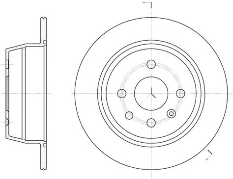 Диск тормозной задний Opel Astra, Vectra, Saab 9-5 Remsa 6207.00, D=260 мм