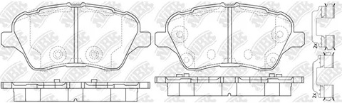 Колодки тормозные передние FORD Fiesta, B-Max Nibk PN51010