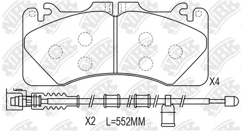 Колодки тормозные дисковые передние LEXUS LS NiBK PN1856W