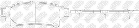 Колодки тормозные дисковые задние LEXUS RX NiBK PN1846S