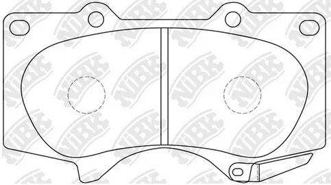 Колодки тормозные дисковые передние LEXUS GX NiBK PN1482S