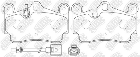 Колодки тормозные дисковые задние AUDI, PORSCHE, VOLKSWAGEN NiBK PN0347WS