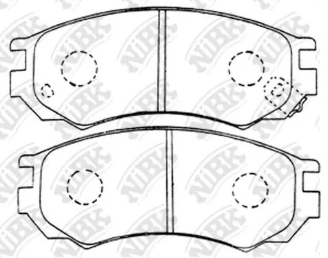 Колодки тормозные дисковые передние NISSAN 100, Almera NiBK PN2268