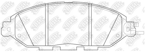 Колодки тормозные дисковые передние NISSAN Murano, INFINITI JX NiBK PN50001S