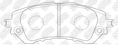 Колодки тормозные дисковые передние NiBK PN21004