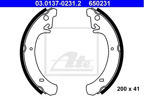 Колодки тормозные барабанные ВАЗ Granta, Kalina, Priora Ate 03.0137-0231.2  