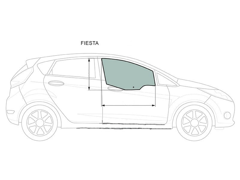 Стекло переднее правое опускное FORD FIESTA XYG 121-3 FD/RH