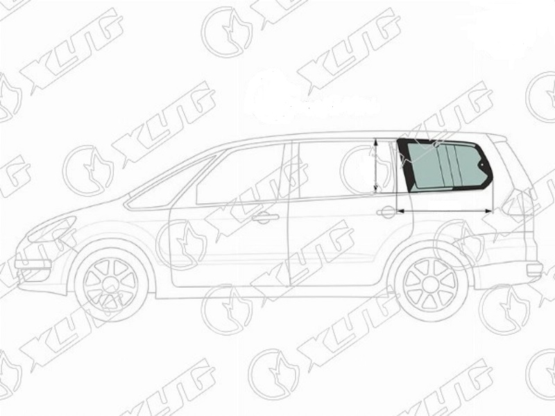 Стекло форточки (уголок) задней левой двери TOYOTA MARK II BLIT XYG ZX110-5DSTW RQ/LH  