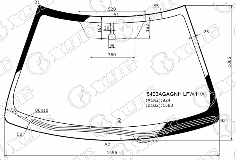 Стекло лобовое TOYOTA CAMRY XYG 8403AGAGNH LFW/H/X 