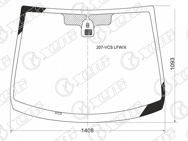 Стекло лобовое PEUGEOT 207 XYG 207-VCS LFW/X 