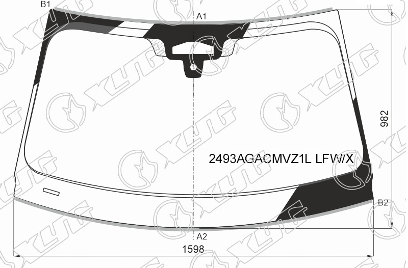 Стекло лобовое BMW X7 XYG 2493AGACMVZ1L LFW/X 