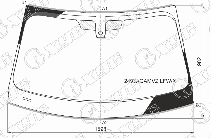 Стекло лобовое BMW X7 XYG 2493AGAMVZ LFW/X 
