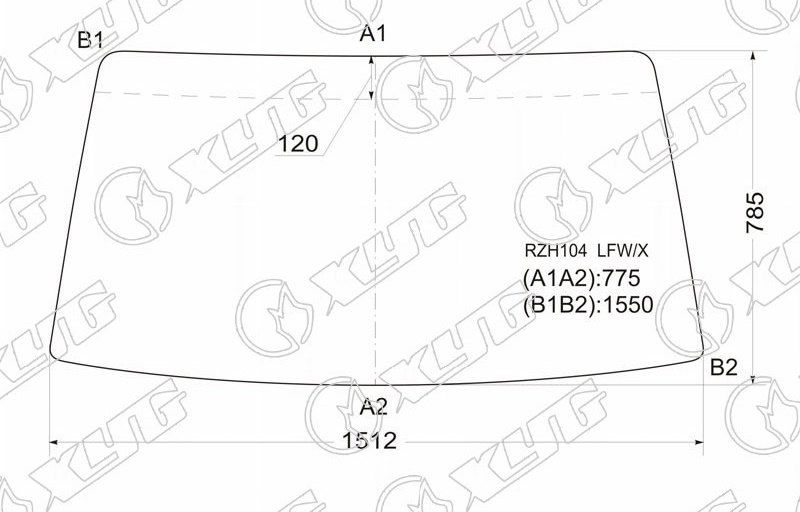 Стекло лобовое TOYOTA HIACE VAN XYG RZH104 LFW  