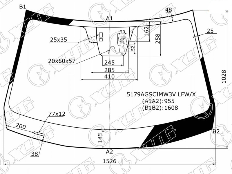 Стекло лобовое MAZDA CX-5 XYG 5179AGSCIMW3V LFW/X  