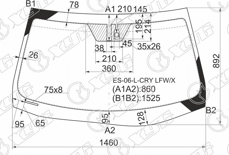 Стекло лобовое LEXUS ES 350 XYG ES-06-L-CRY LFW/X 