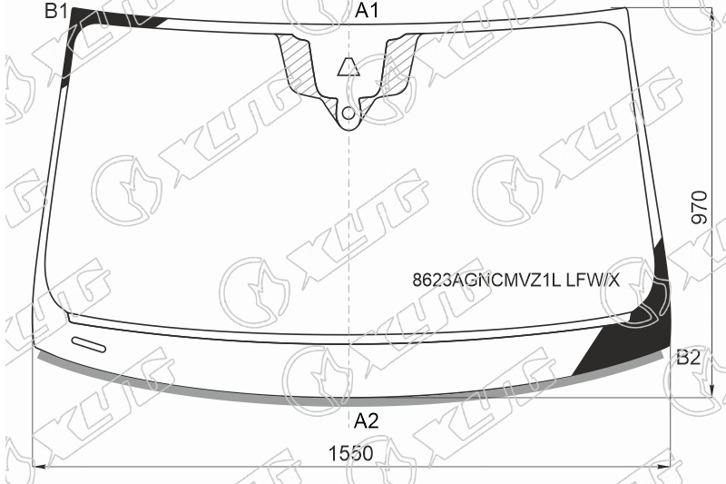 Стекло лобовое AUDI Q7 XYG 8623AGNCMVZ1L LFW/X 