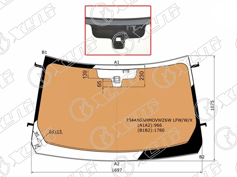 Стекло лобовое LR RANGE ROVER XYG 7044AGAHMOVWZ6W LFW/W/X 