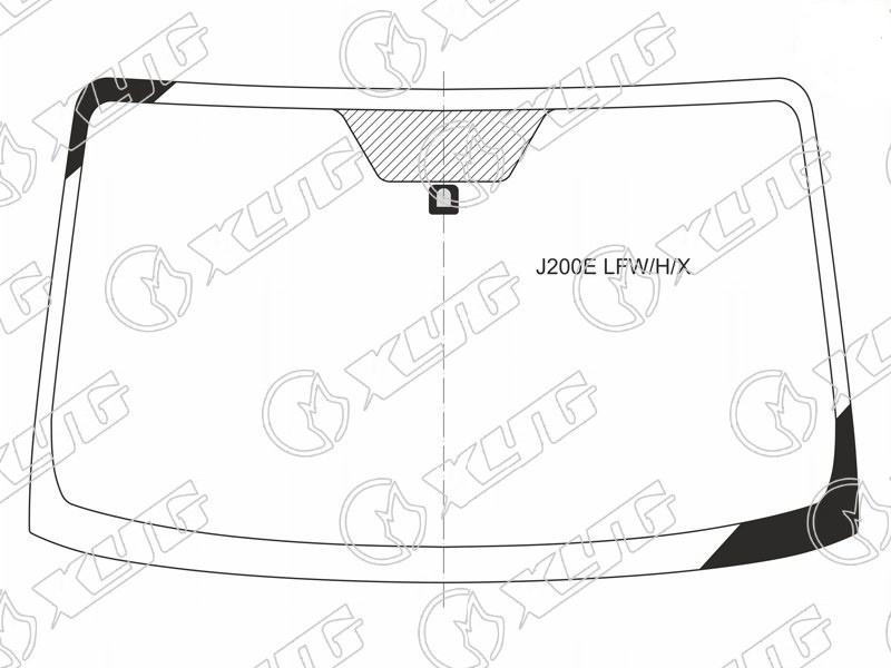 Стекло лобовое с обогревом щеток TOYOTA RUSH, DAIHATSU TERIOS, BE-GO XYG J200E LFW/H/X  