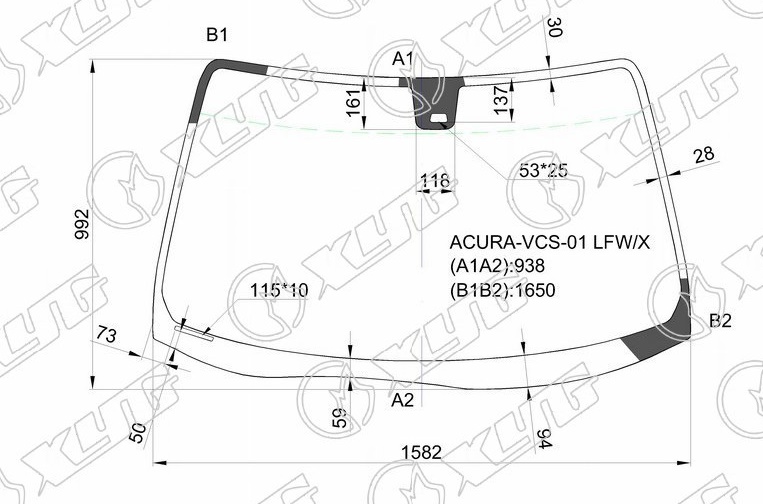 Стекло лобовое ACURA MDX XYG ACURA-VCS-01 LFW/X 