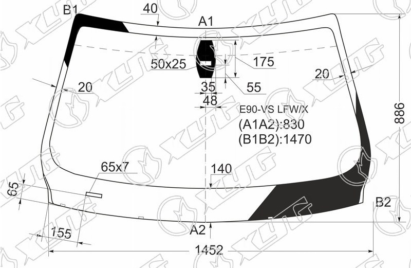 Стекло лобовое BMW 3 SERIES XYG E90-VS LFW/X 