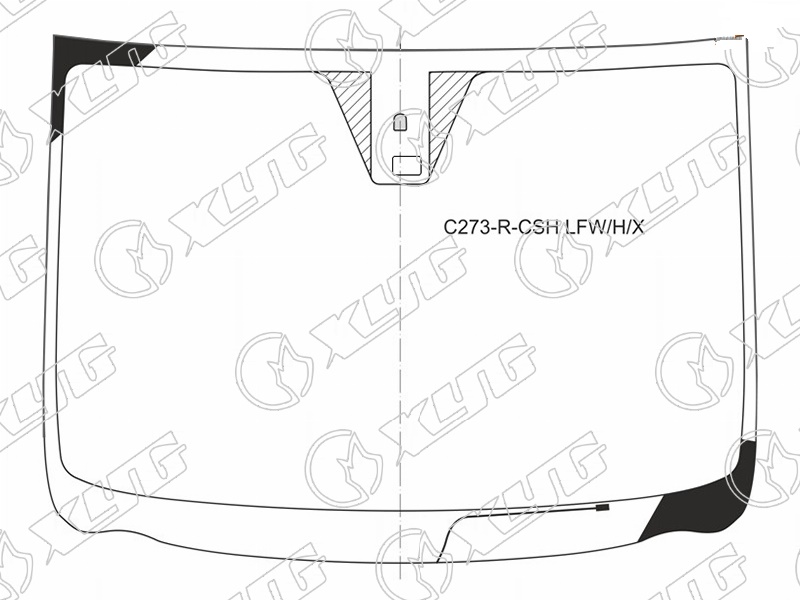 Стекло лобовое с обогревом щеток MAZDA BIANTE XYG C273-R-CSH LFW/H/X 