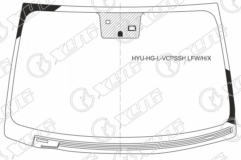 Стекло лобовое с обогревом щеток HYUNDAI AZERA, GRANDEUR XYG HYU-HG-L-VCPSSH LFW/H/X 