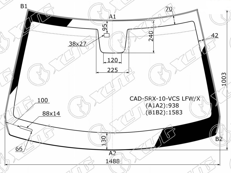 Стекло лобовое CADILLAC SRX XYG CAD-SRX-10-VCS LFW/X 