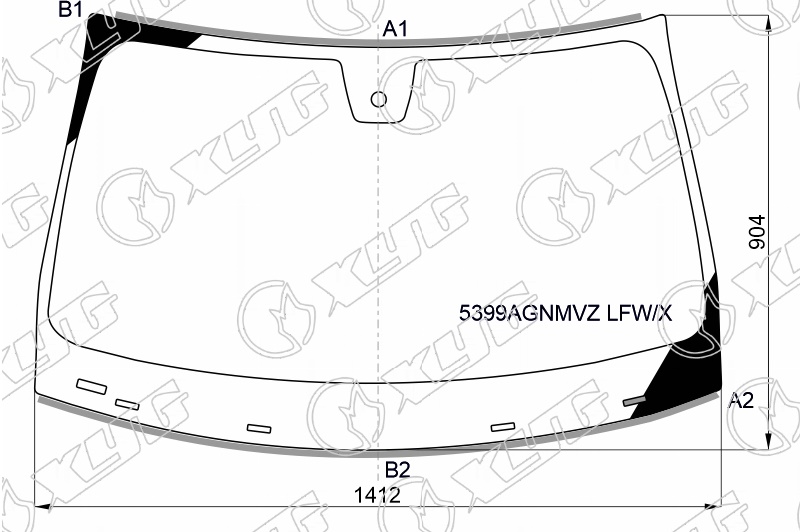 Стекло лобовое MERCEDES-BENZ A-CLASS, CLA-CLASS XYG 5399AGNMVZ LFW/X 