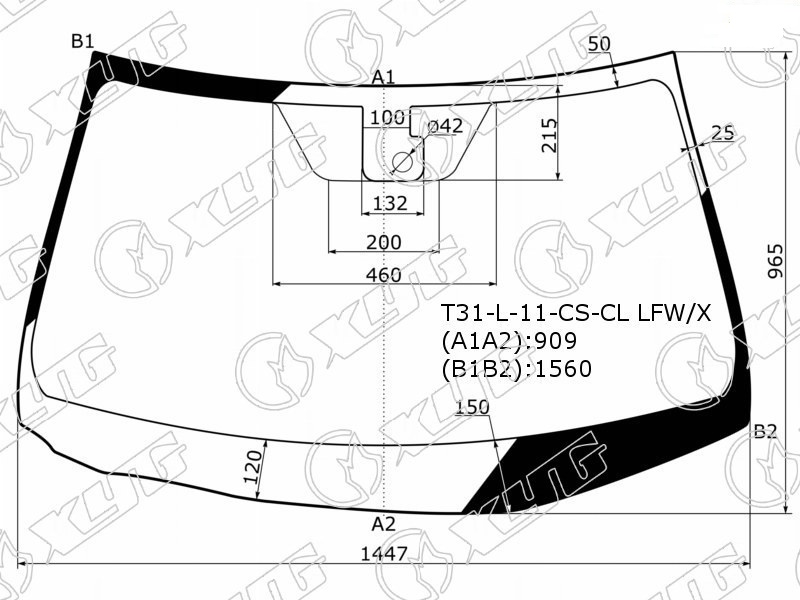 Стекло лобовое NISSAN X-TRAIL XYG T31-L-11-CS-CL LFW/X 