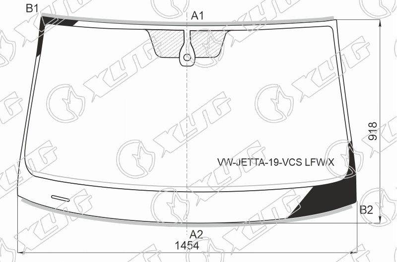 Стекло лобовое VOLKSWAGEN JETTA XYG VW-JETTA-19-VCS LFW/X 