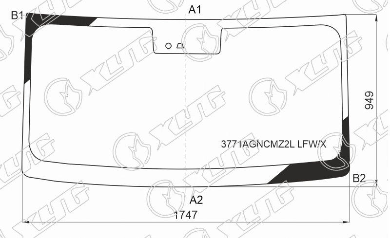 Стекло лобовое IVECO DAILY XYG 3771AGNCMZ2L LFW/X 