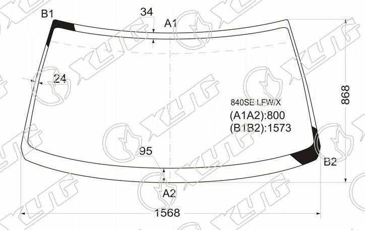 Стекло лобовое VOLVO S70, V70, 850 XYG 840SE LFW/X 