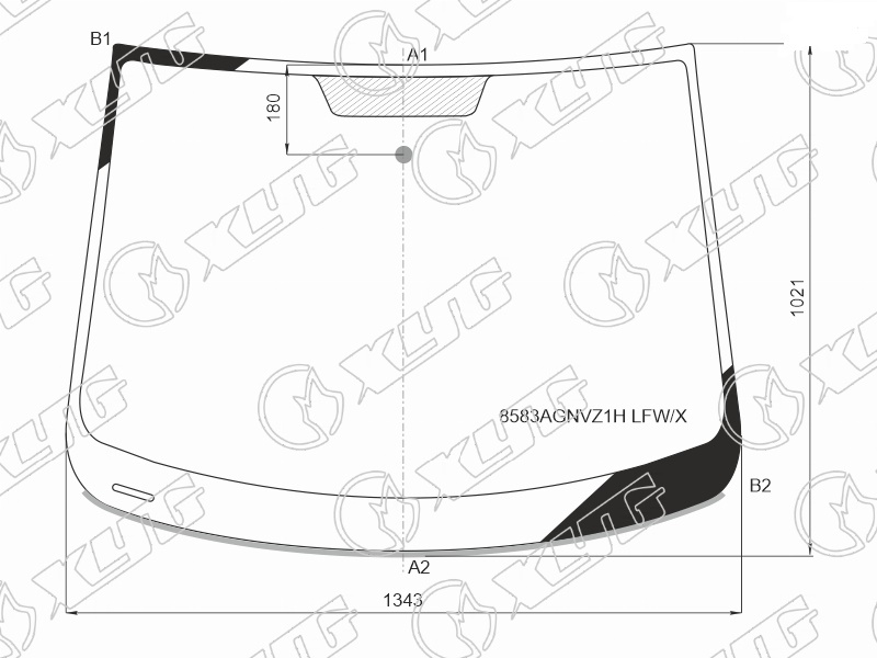 Стекло лобовое VOLKSWAGEN GOLF PLUS XYG 8583AGNVZ1H LFW/X 