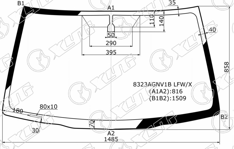 Стекло лобовое TOYOTA RAV 4 XYG 8323AGNV1B LFW/X 