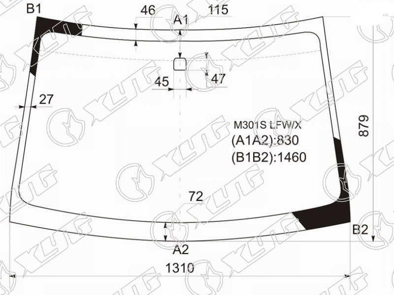 Стекло лобовое TOYOTA PASSO, DAIHATSU BOON, SIRION XYG M301S LFW/X 