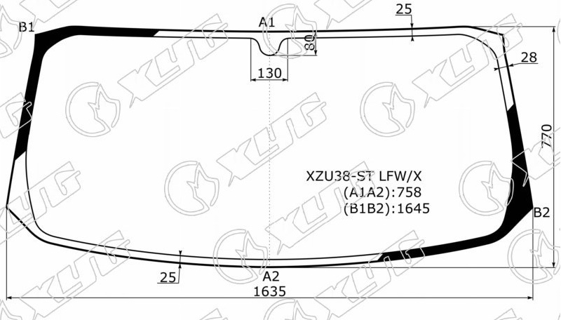 Стекло лобовое TOYOTA DYNA XYG XZU38-ST LFW/X 