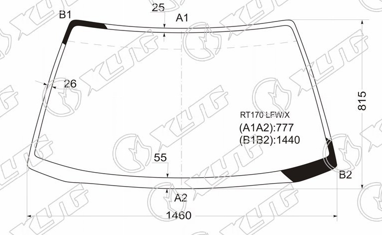 Стекло лобовое TOYOTA CORONA, CARINA XYG RT170 LFW/X 