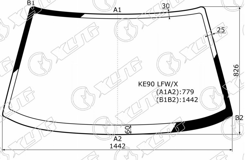 Стекло лобовое TOYOTA COROLLA XYG KE90 LFW/X 